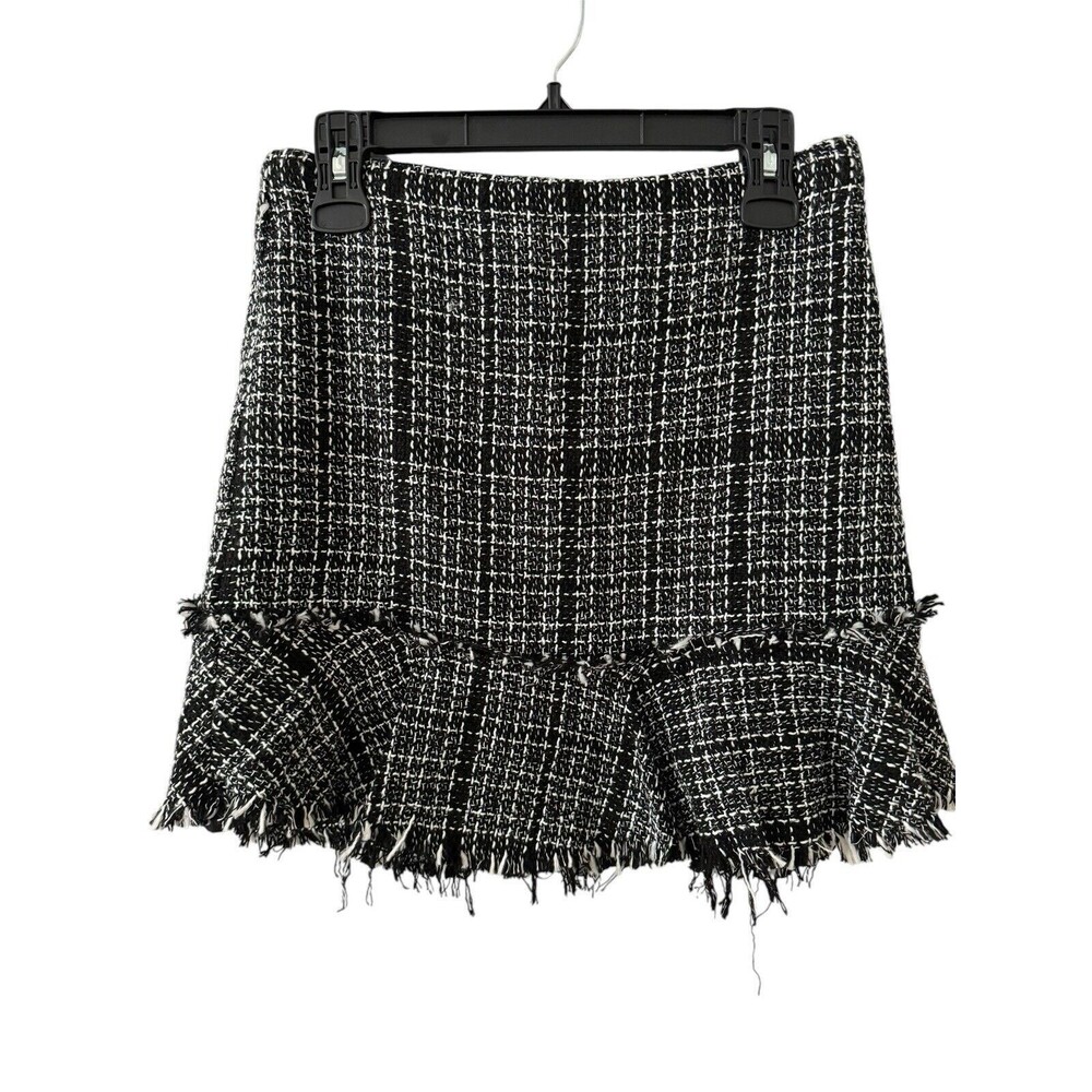 ALYA Women's Black and White Tweed Skirt Size Large